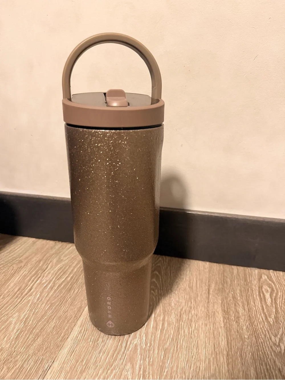 HydroJug Brown Glitter Tumbler with Carry Handle